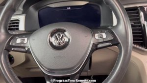 How To Start 2018 - 2021 Volkswagen Atlas With Dead Key Fob - VW Key Not Detected Hold On Marking
