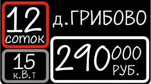 Участки в деревне Грибово. Обзор участка 13 соток.