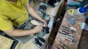 Производство  кожаных ботинок за 3 минуты