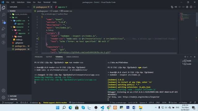 #2 NodeJS & ExpressJS - Cài đặt thư viện node-sass смотреть онлайн