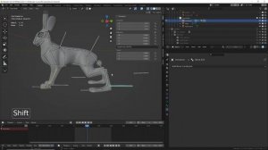 Blender Избушка ► 5.6. Промежуточный план. Заяц риг.