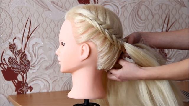 Вечерняя причёска. Рыбий хвост наоборот. смотреть онлайн