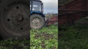 Самодельная однорядная картофелекопалка на МТЗ 82.1/Homemade single-row potato digger at MTZ 82.1