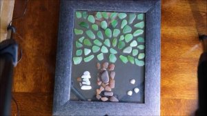 Sea Glass Mosaic on a Mirror