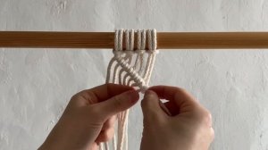 Диагональная брида из репсовых узлов