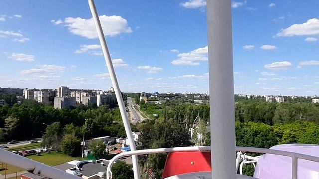 Прогулка по городу Липецк. Вид с колеса обозрения в парке победы смотреть онлайн