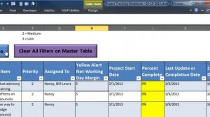 The Project Tracking Workbook Tour