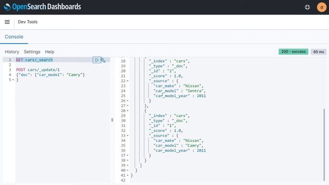 How to Update a Document In An OpenSearch Index in the Console