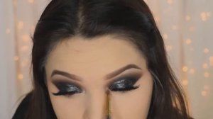 Макияж глаз. Глиттер. Glitter Smokey Eye Makeup Tutorial.