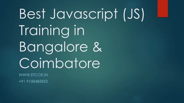 Best Javascript JS Training in Bangalore & coimbatore-etcoe.in