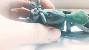 Модель из пластилина мотоцикл боббер
