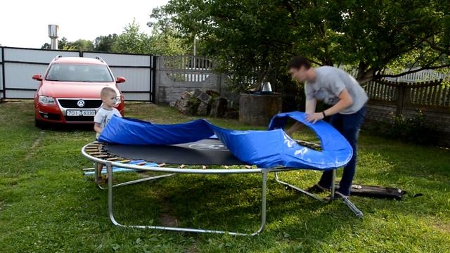 Батут Fitness Trampoline 252 см - 8ft standart ! Дети в восторге! смотреть онлайн