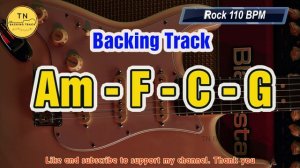 Backing Track Am | Am F C G | 110 BPM | Guitar Backing Track