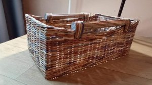 МК. Прямоугольная коробка "ОБШАРПЭ" из бумажной лозы. Ручки. Часть 2. #67(2)