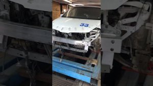 Nissan TIIDA. Восстановление геометрии передних лонжеронов.