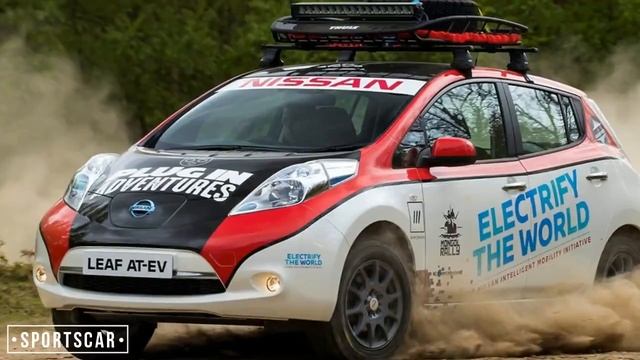 Nissan LEAF AT-EV: Modified Nissan Leaf enter the Mongol Rally смотреть онлайн