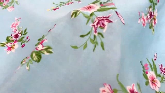 Штапель "Полевые букетики на нежно-голубом", ш.1.43м, вискоза-100%, 90гр/м.кв Арт.17208 смотреть онлайн