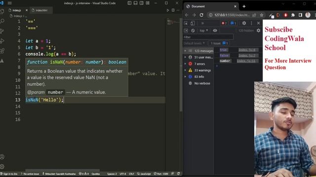 Javascript interview questions and answers || js comprison operater || Immediately Invoked Function