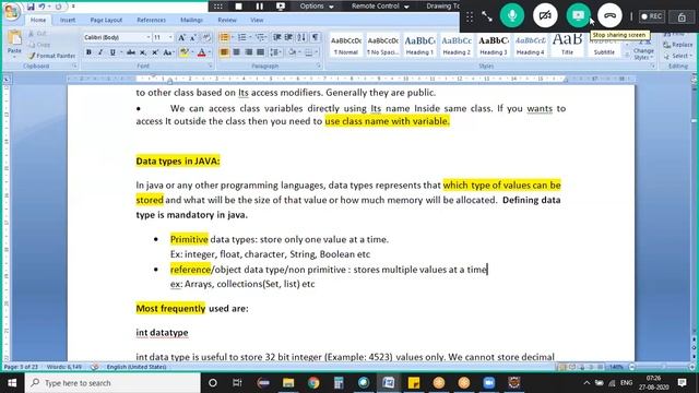 Java Tutorial for Beginners || Variables || Primitive Data Types