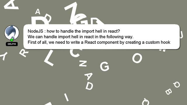 NodeJS : how to handle the import hell in react? смотреть онлайн