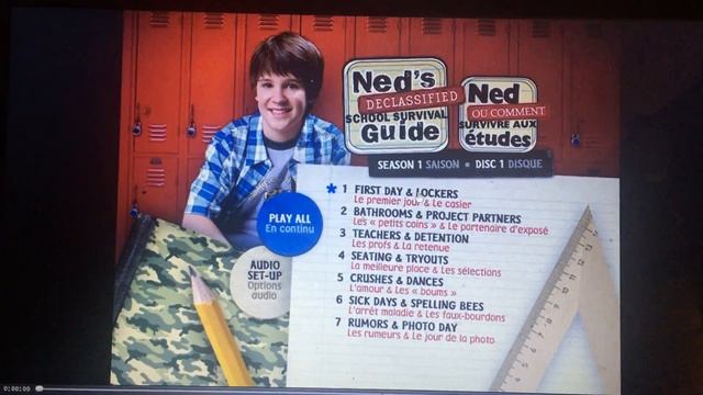 Ned's Declassified School Survival Guide - Season 1 Disc 1 Menu walkthrough смотреть онлайн