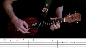 Внезапная голова, простая мелодия на укулеле. Разбор и табы