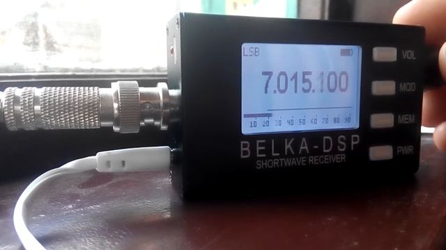 Радиоприемник BELKA-DSP. Работа на полноразмерную антенну. Диапазон 40м смотреть онлайн