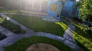 Экономный вариант организации полива газона.