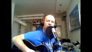 Кровавое солнце встаёт вдали, мотоциклист лежит в крови.... (акустический кавер)