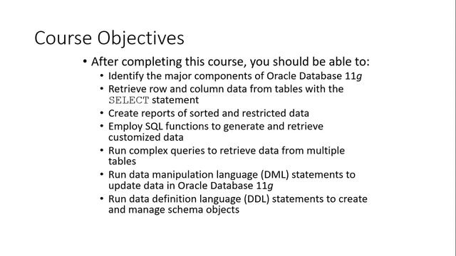 Introduction of Oracle SQL Tutorial 1