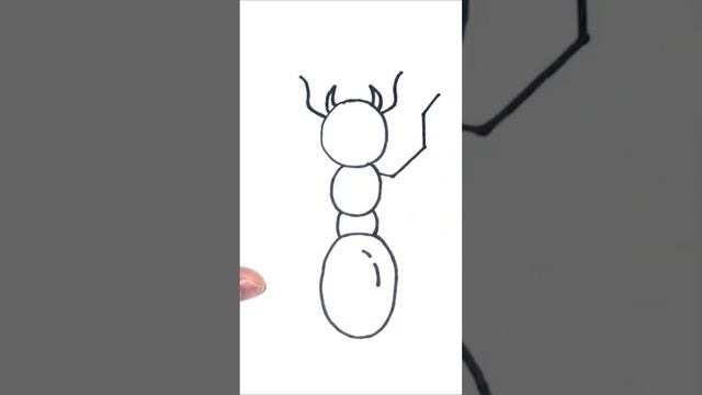 Как нарисовать муравья пошагово | How to draw an Ant Step by Step