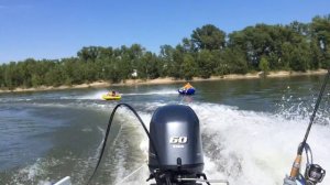 катание на 2х плюшках за Казанкой 5М3 под Yamaha F60FETL