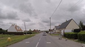 France Pas de Calais Saint Omer road to marsh / France Pas de Calais Route Saint Omer vers marais