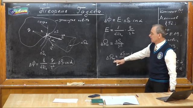 Урок 223. Теорема Гаусса
