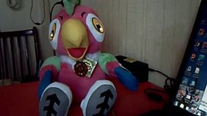 Игрушка "Говорящий попугай Кеша". Включена опция ЛИЛИПУТСКИЙ ГОЛОС