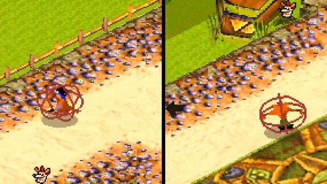 Crash Bandicoot 2: NTranced GBA 2 player VS races 60fps