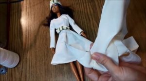 Одежда для куклы Барби, как сшить платье. Ч.1 / Clothes for Barbie dolls, how to make dress.