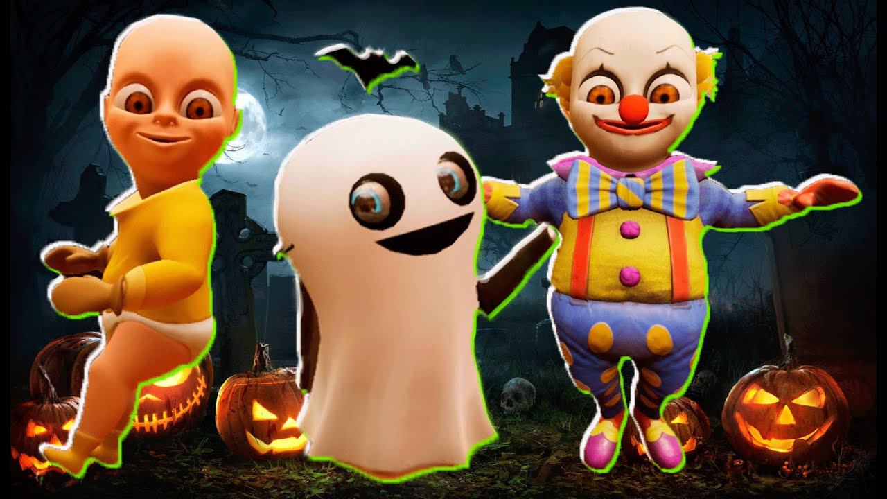 ХЕЛЛОУИН Ребёнок в Жёлтом КЛОУН Baby in Yellow HALLOWEEN Енотик Стив