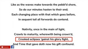 Sonnet 60 - Like As The Waves by William Shakespeare - Summary and Line by Line Explanation in Hind