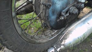 Тормоз заднего колеса мотоцикла Иж-Планета