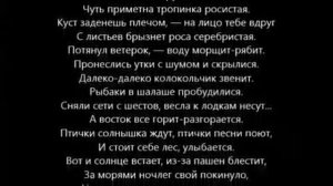 Звезды меркнут и гаснут. В огне облака (Утро)