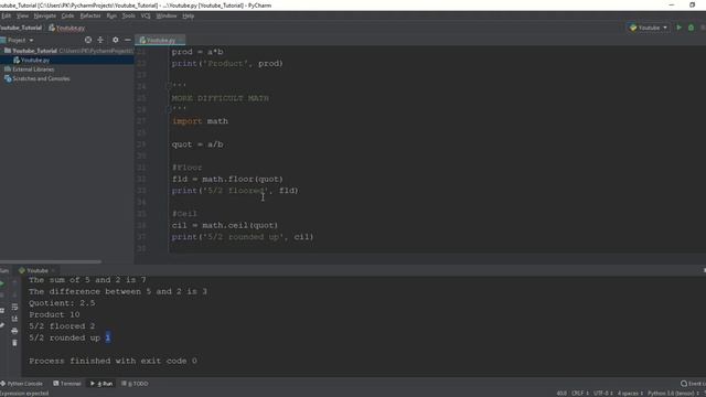 Python Programming #2 - Math in Python