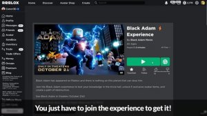 [EVENT] How to get the BLACK ADAM BOLT in the BLACK ADAM EXPERIENCE | Roblox