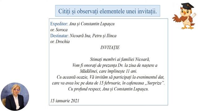 Limba și literatura română, Clasa a IV-a, Textul nonliterar funcțional. Invitația смотреть онлайн