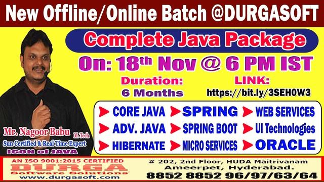 Complete Java Package Offline/Online Training @ DURGASOFT смотреть онлайн