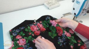 Пошив платья за 1 час из павловопосадских платков с кожаными аксессуарами часть 3