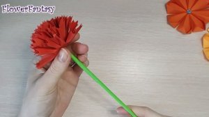 Как сделать гвоздику из бумаги/ Поделки из бумаги/ Цветы своими руками