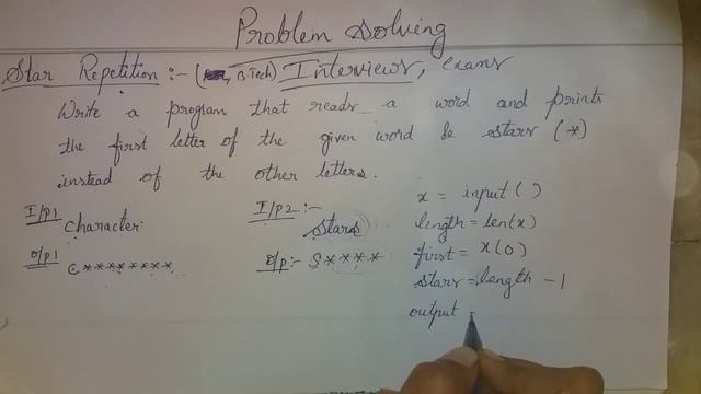 print star repetition |python|problem solving|useful for interviews смотреть онлайн