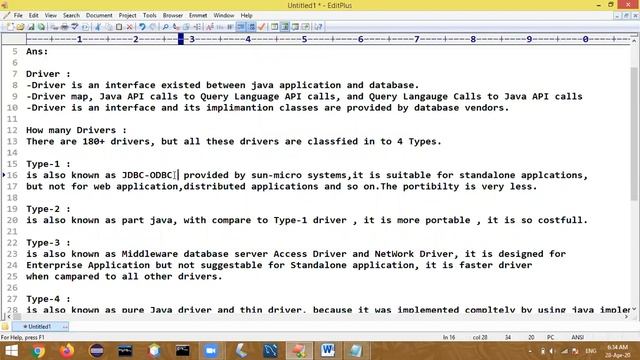 3. What is Driver? How many Drivers are available in JDBC? What are the types?