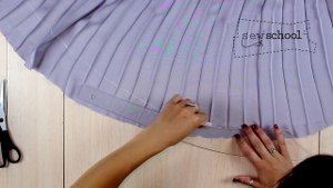 Пошив юбки-гофре. Часть 5. Обработка низа